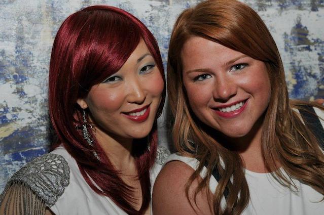 Two attendees, Laurie and Lydia, at the 2013 Rock it like a Redhead Event 