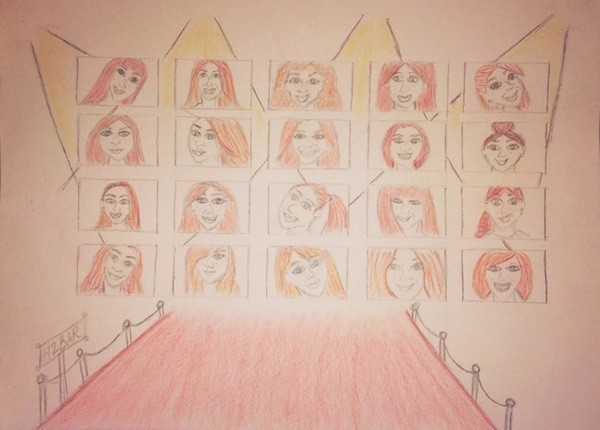 SKETCH: Your face can be part of the life size mural at a Rock it like a Redhead event! 