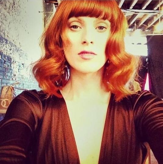 Earlier this year, Karen Elson poses for her phone and says, 