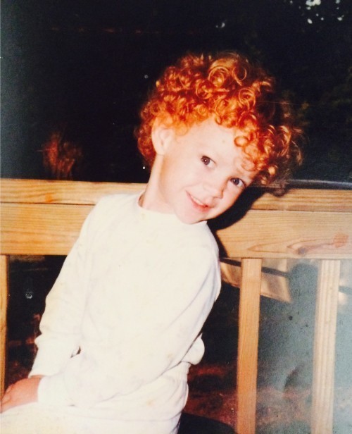 Kate Boyer as a litle redhead girl.