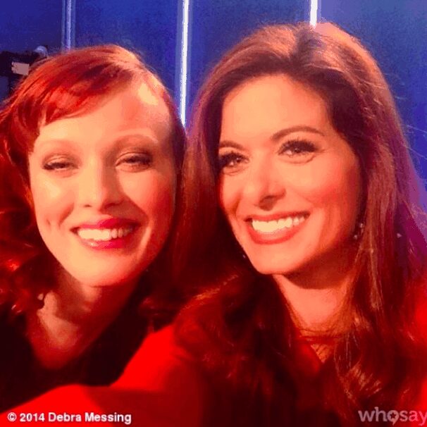 Don't we love it when redhead celebs pose together?! Karen Elson re-posted this photo from Debra Messing and said, 