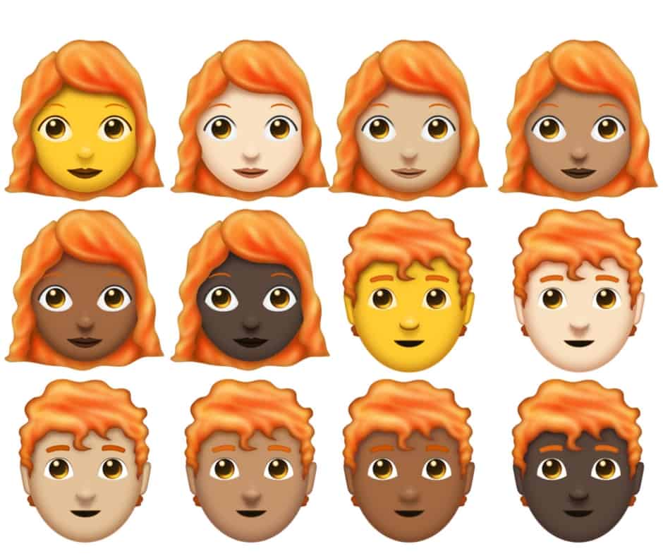 Redhead Emojis Officially on the 2018 Emoji List