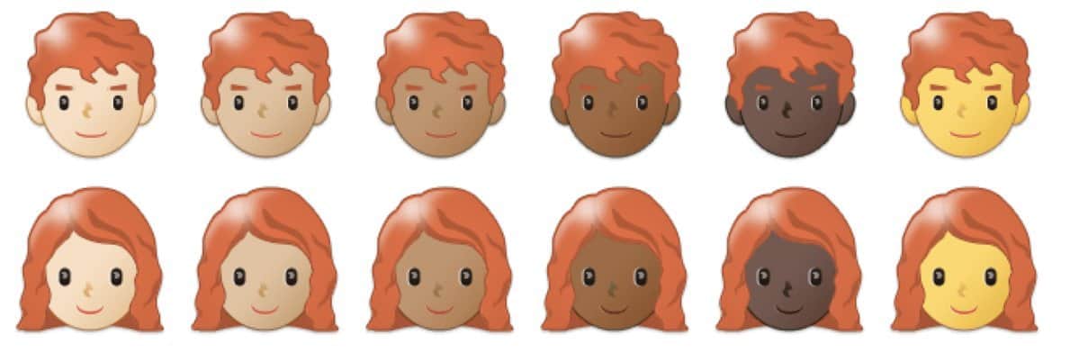 Redhead Emojis To Hit Samsung Phones At End of August 2018