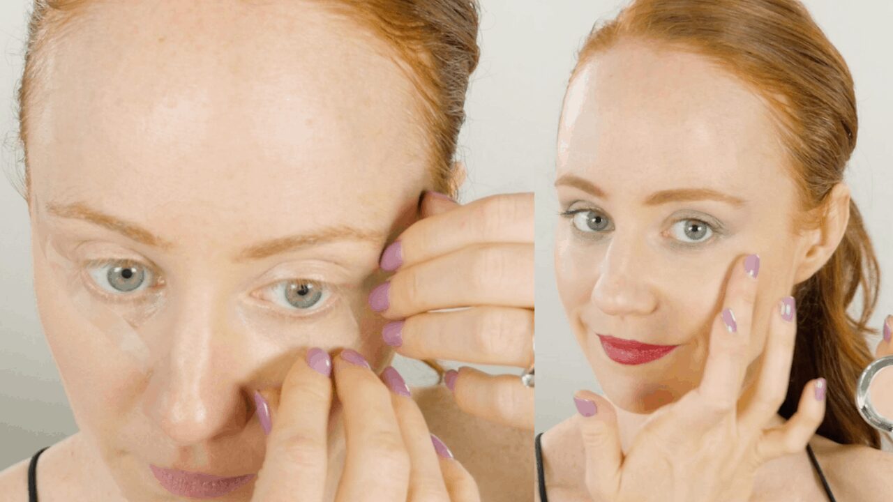 Easy Eyeshadow Tutorial for Redheads Using Tape Trick