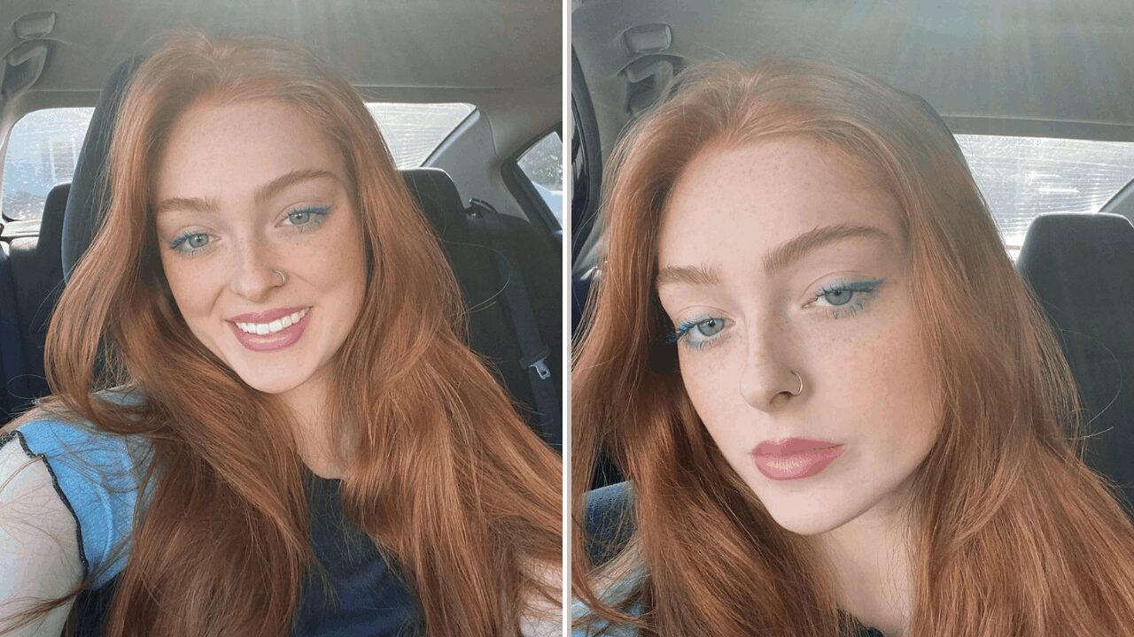 How Redheads Can Wear The Blue Mascara Trend