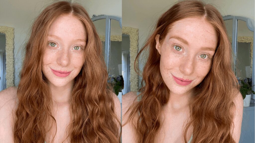redhead makeup transformation